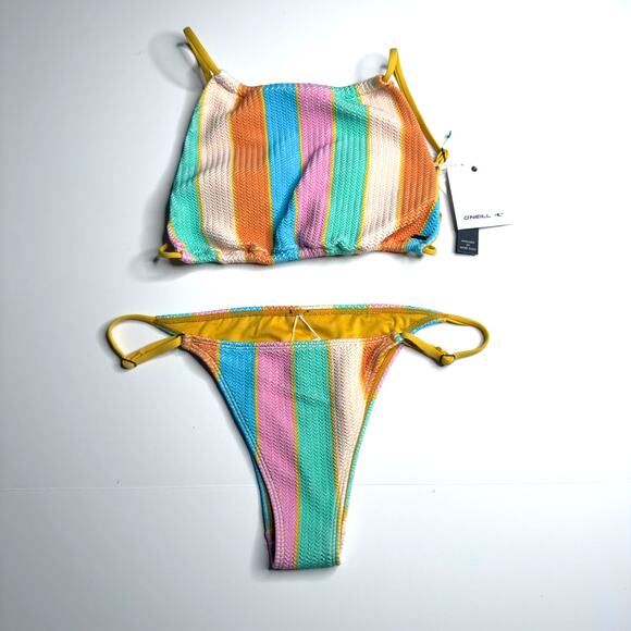 NWT O'Neill Women's Mayan Stripe Bikini Small top Medium Bottom Swimsuit - Picture 4 of 8